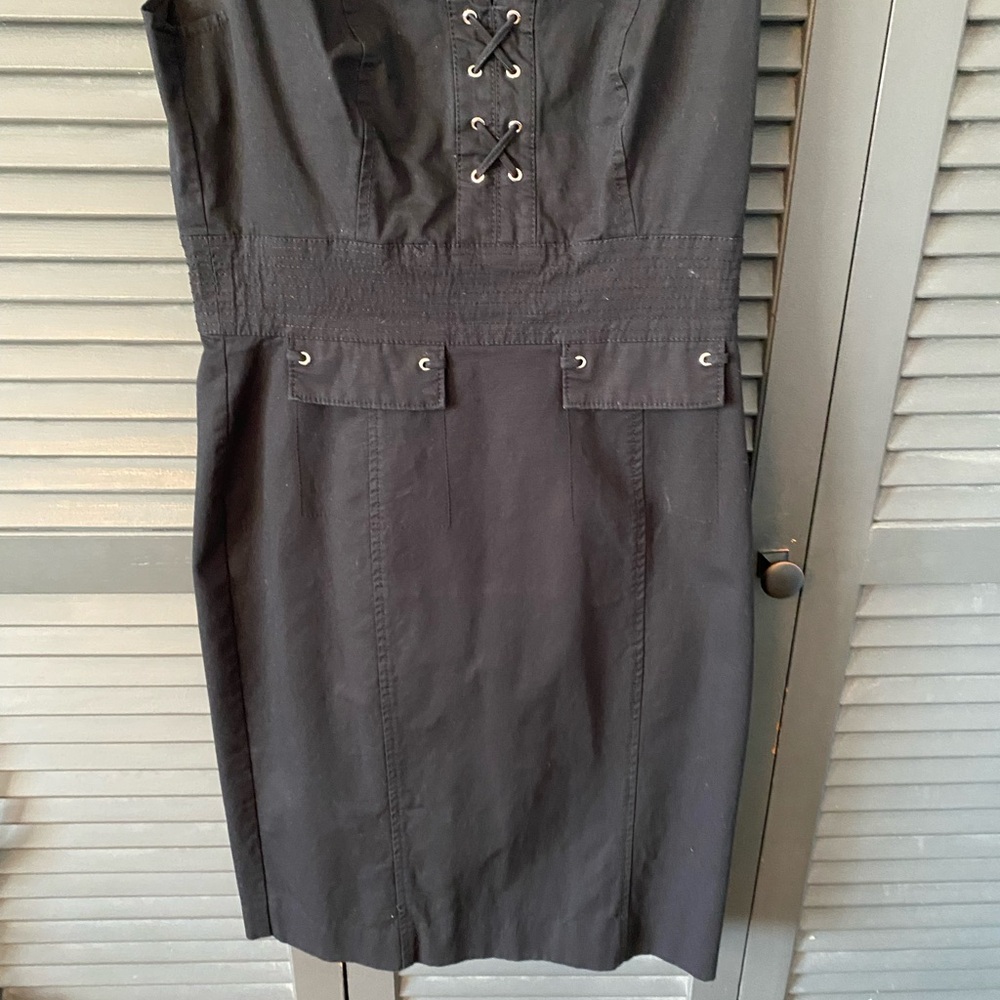 White House Black Market Black Sheath Midi Dress - Picture 6 of 9